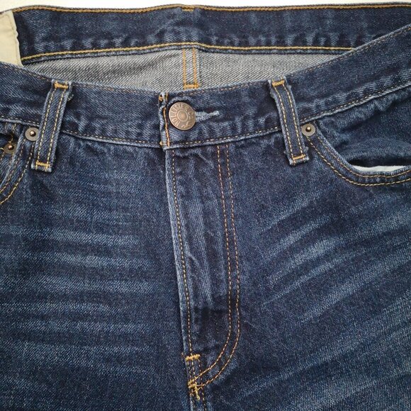 Hollister Men's Size 34/32 Dark Wash Straight Legs Blue Jeans - Picture 8 of 15